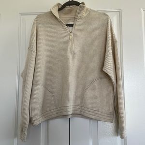 Aerie waffle knit long sleeve 1/4 zip pullover